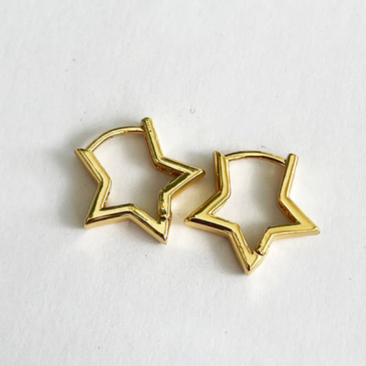 Hollow Star Hoops