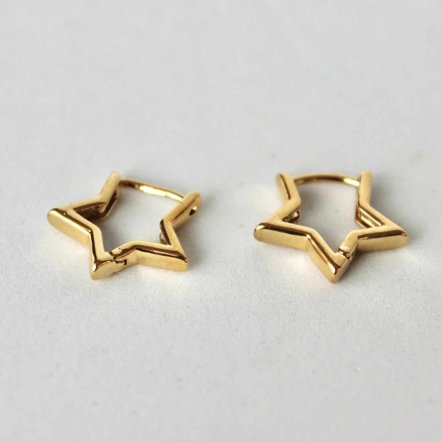 Hollow Star Hoops