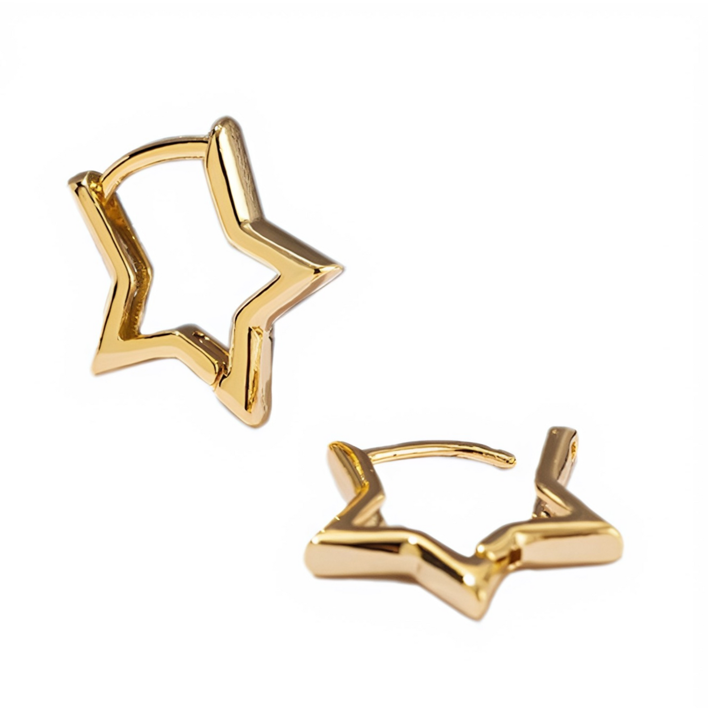Hollow Star Hoops