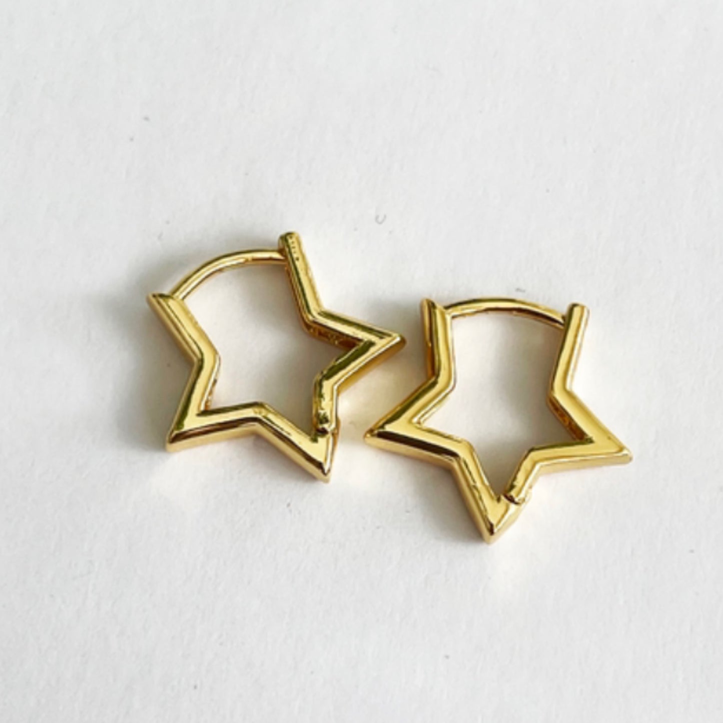 Hollow Star Hoops
