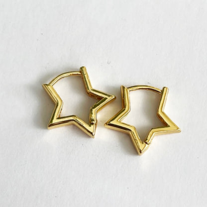 Hollow Star Hoops