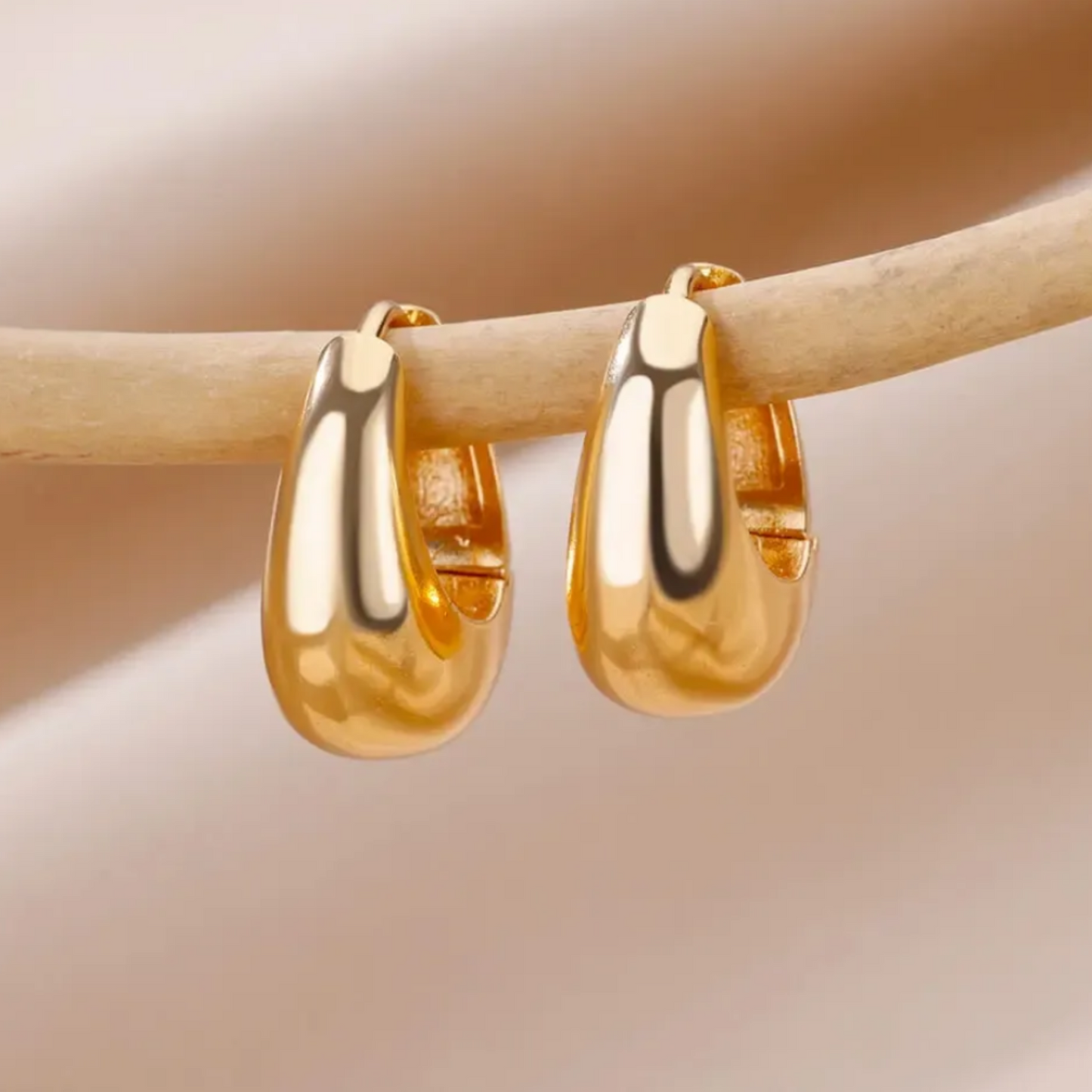 Puffy Gold Hoops