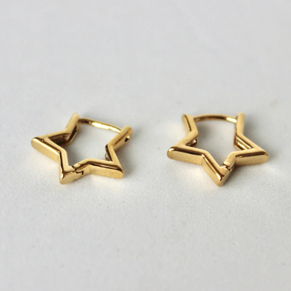 Hollow Star Hoops