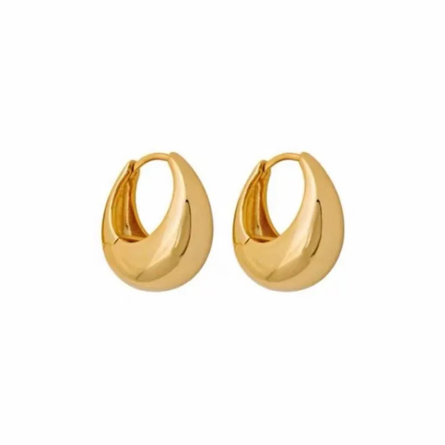 Puffy Gold Hoops